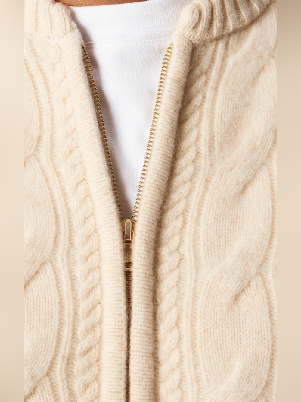J CREW SMALL Wool cable-knit bomber jacket CR119 - Picture 2 of 7